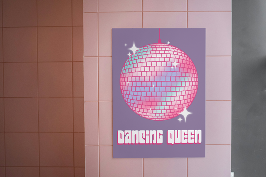 Dancing Queen Disco Ball Print