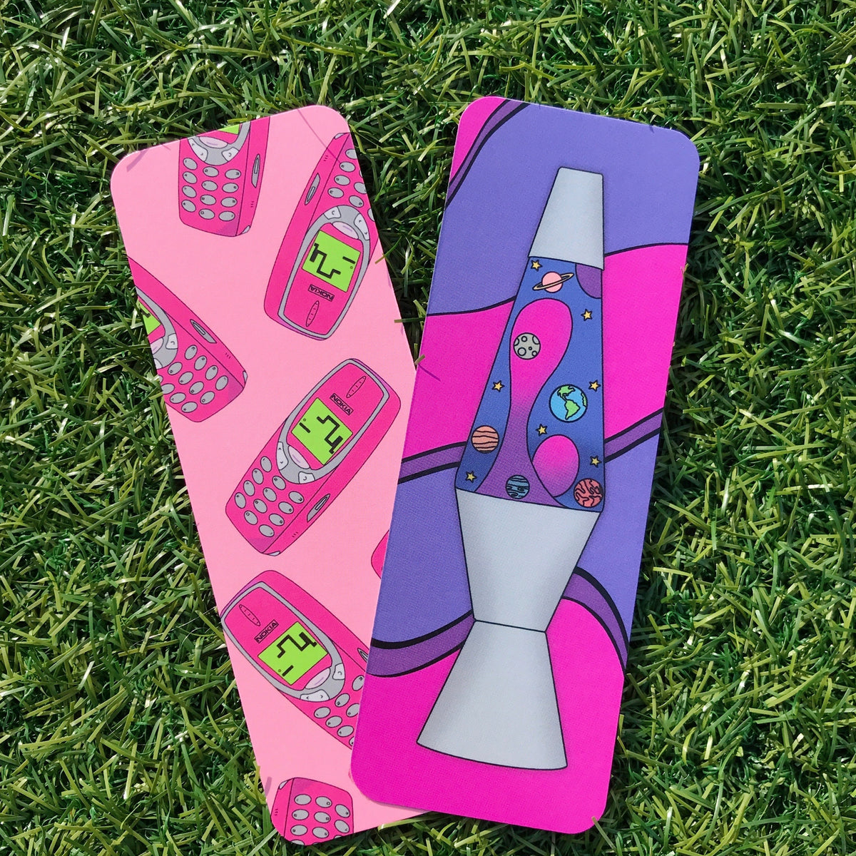 Retro Nokia and Lava Lamp Bookmark Bundle (2 Pack)