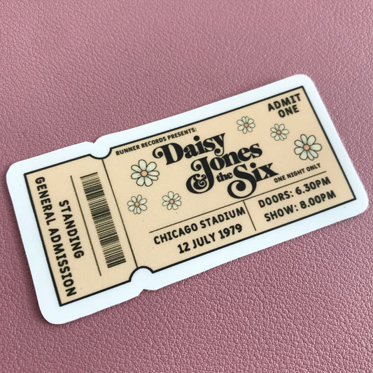 Daisy Jones & the Six Concert Ticket Sticker