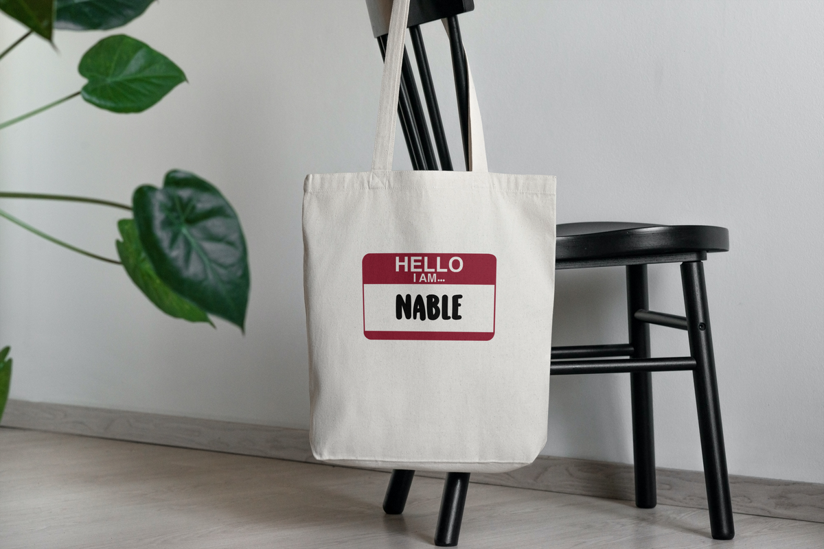 Hello I Am Nable Tote Bag