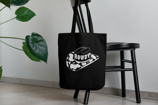 Howdy Cowgirl Hat Tote Bag