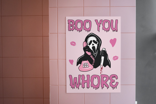 Ghostface Boo You Whore Print