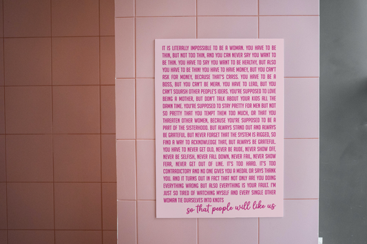 Gloria's Monologue Barbie Movie Print