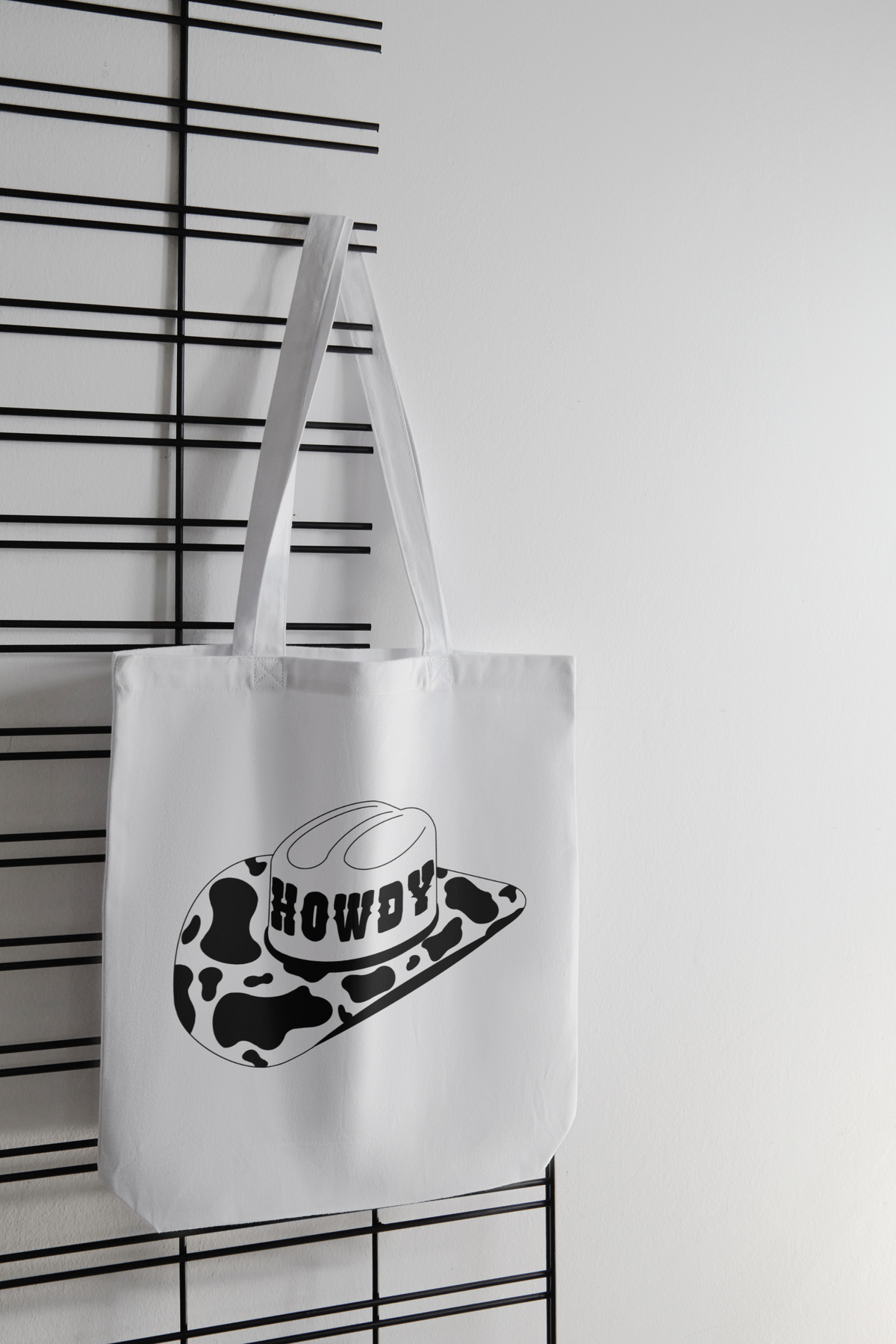 Howdy Cowgirl Hat Tote Bag