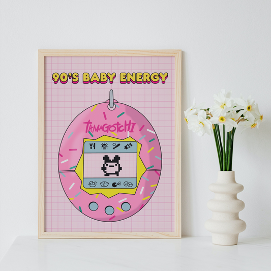 90s Baby Energy Tamagotchi Print