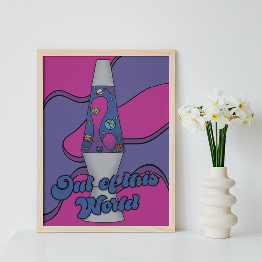 Out of this World Space Lava Lamp Print