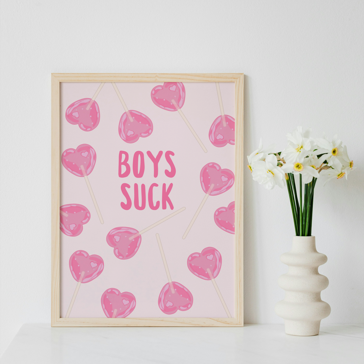 Boys Suck Lollipop Print