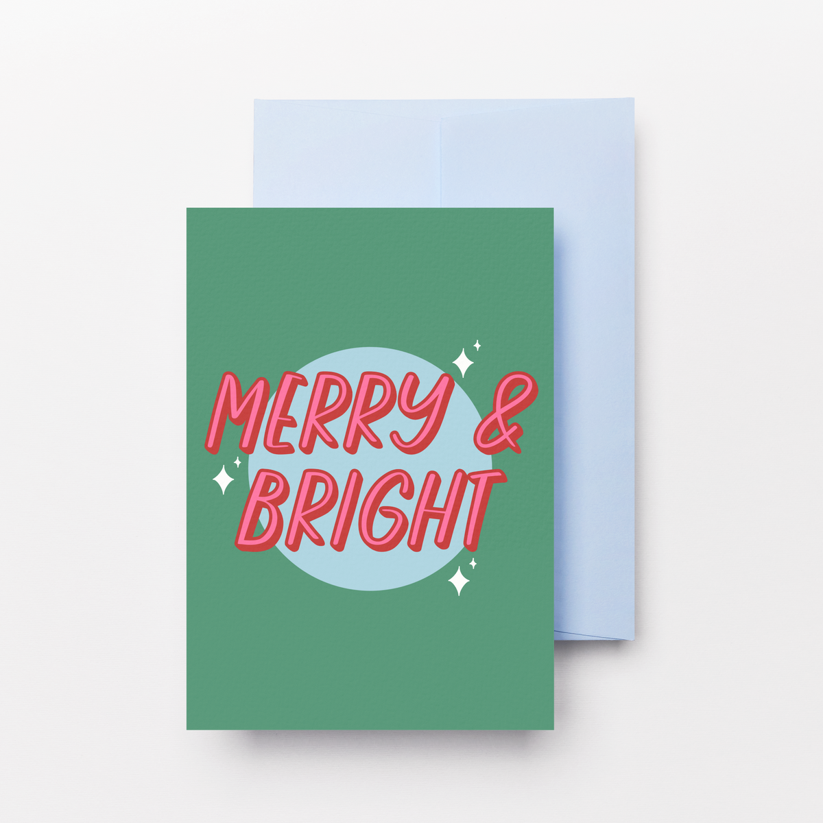 Merry & Bright Christmas Greeting Card
