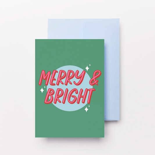Merry & Bright Christmas Greeting Card