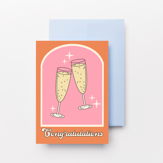 Congratulations Champagne Greeting Card