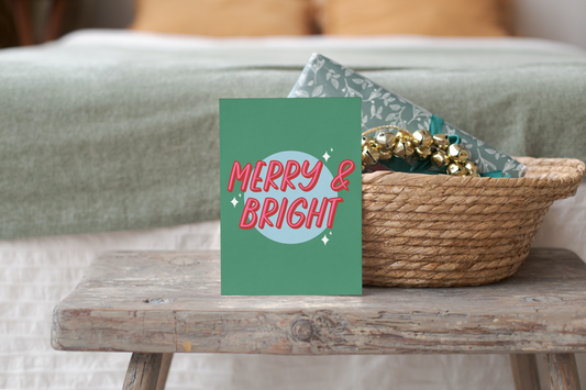 Merry & Bright Christmas Greeting Card
