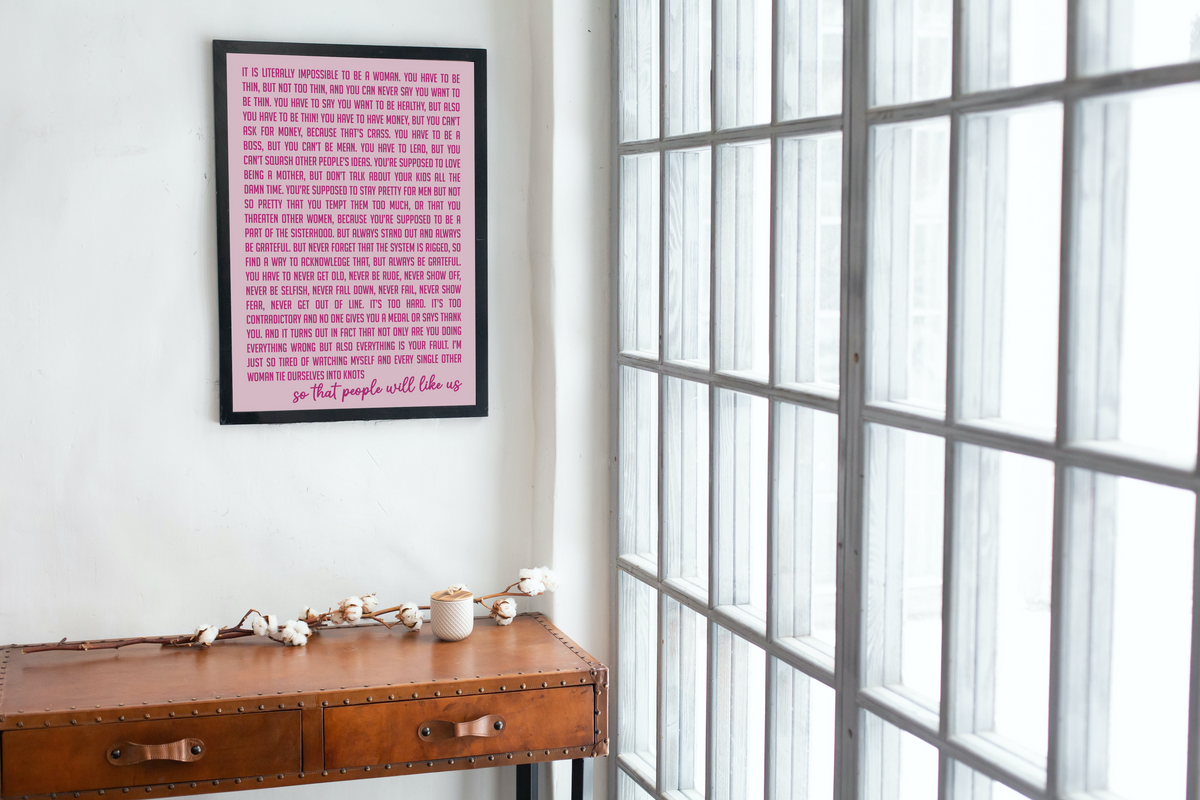 Gloria's Monologue Barbie Movie Print