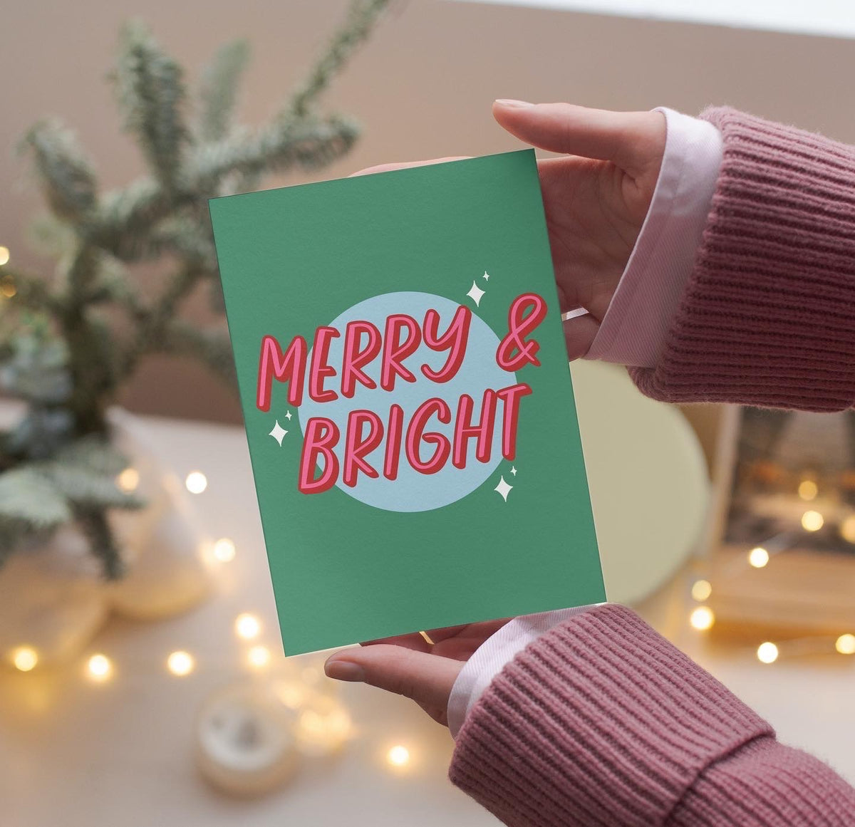 Merry & Bright Christmas Greeting Card