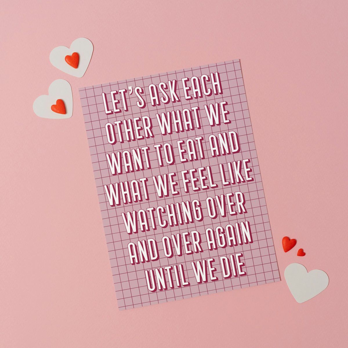What to Eat and Watch Greeting Card