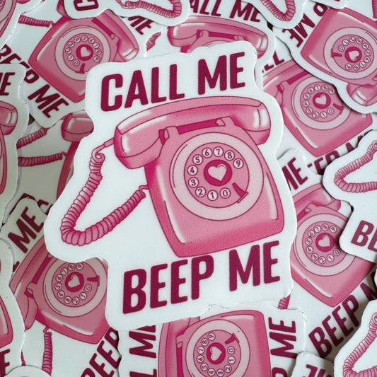 Call Me Beep Me Sticker