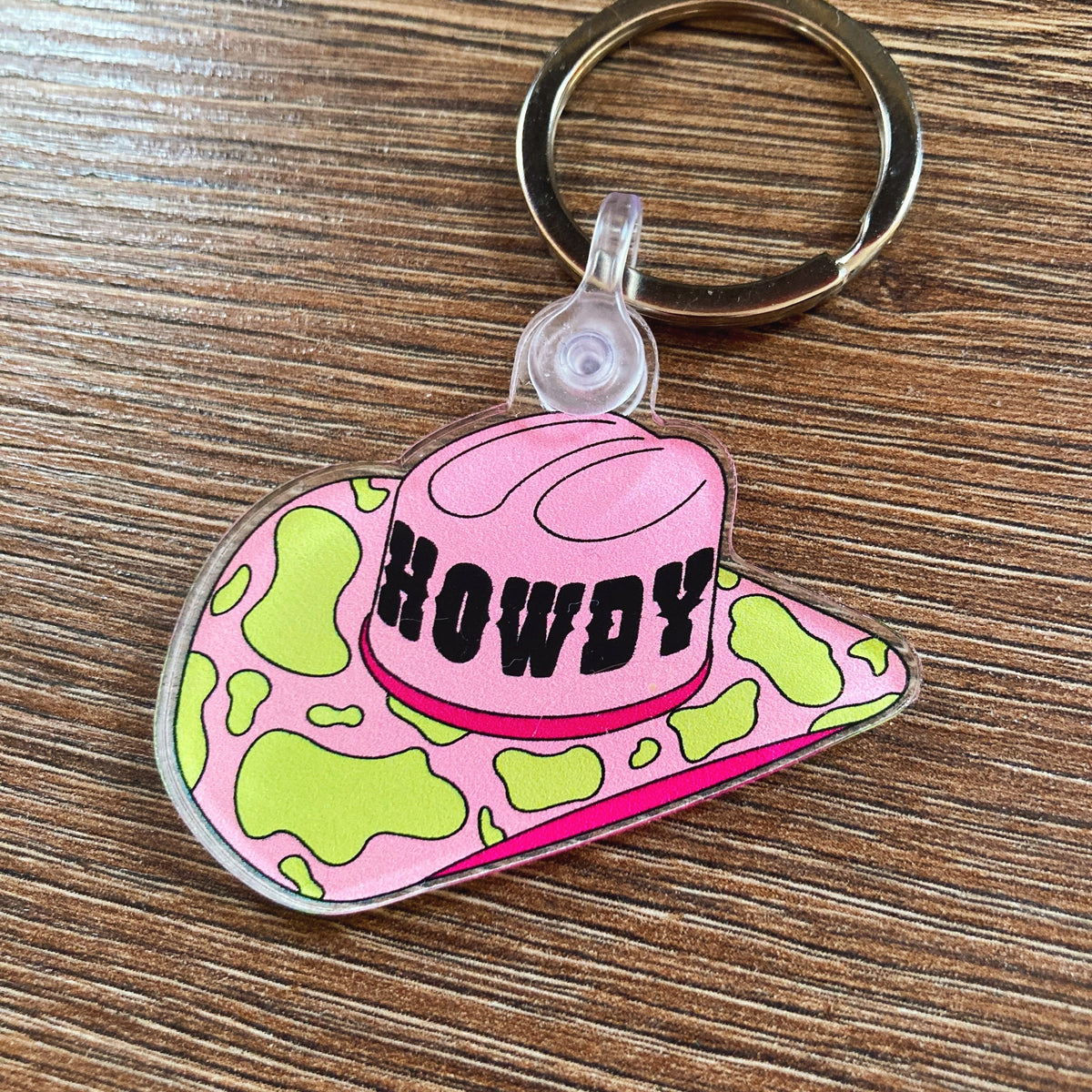 Howdy Cowgirl Hat Keychain