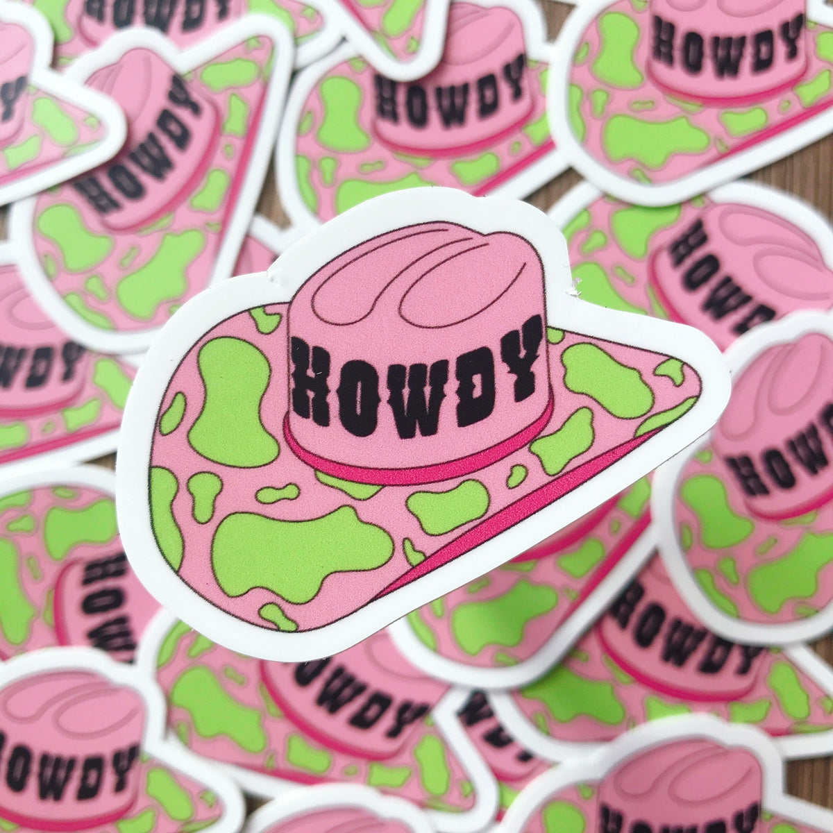 Howdy Cowgirl Hat Sticker