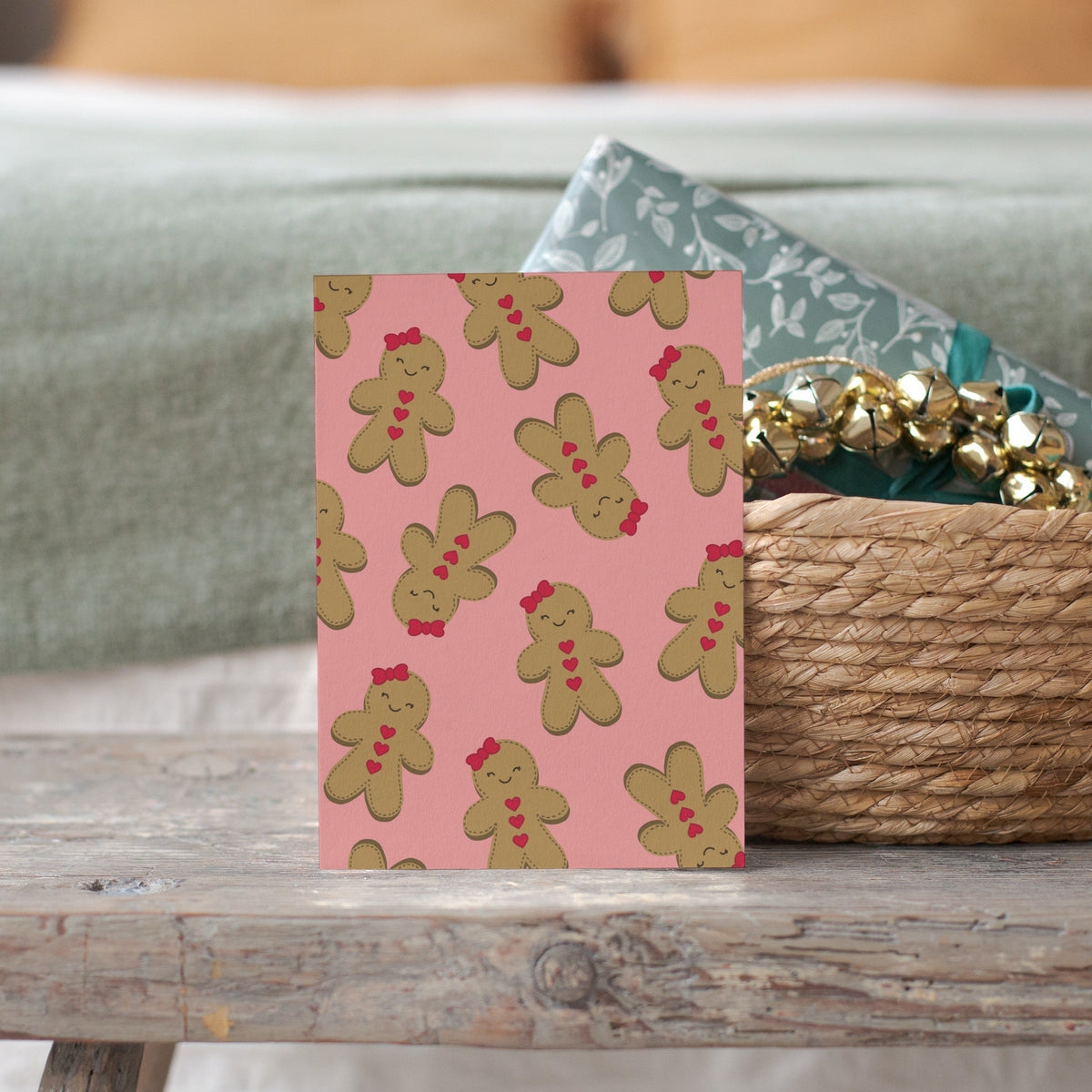 Gingerbread Girl Christmas Greeting Card