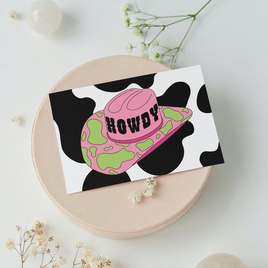 Howdy Cowgirl Hat Greeting Card