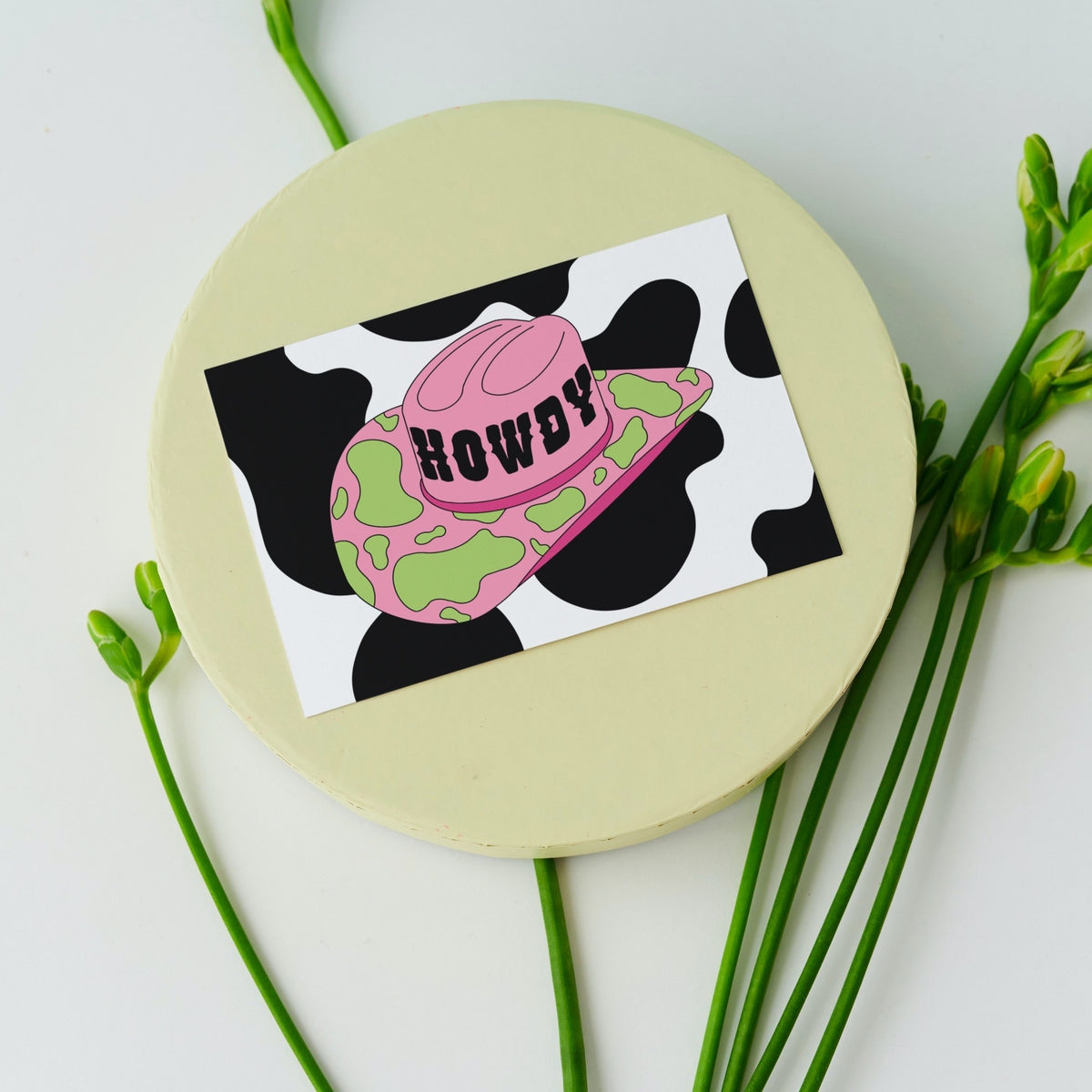 Howdy Cowgirl Hat Greeting Card