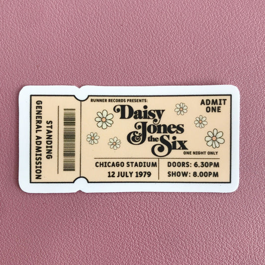 Daisy Jones & the Six Concert Ticket Sticker