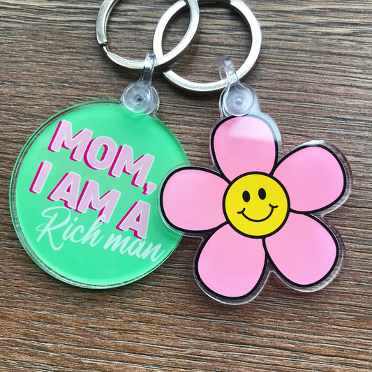 Mom I am a Rich Man Keychain