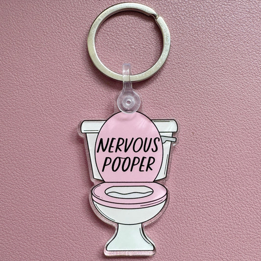 Nervous Pooper Keychain