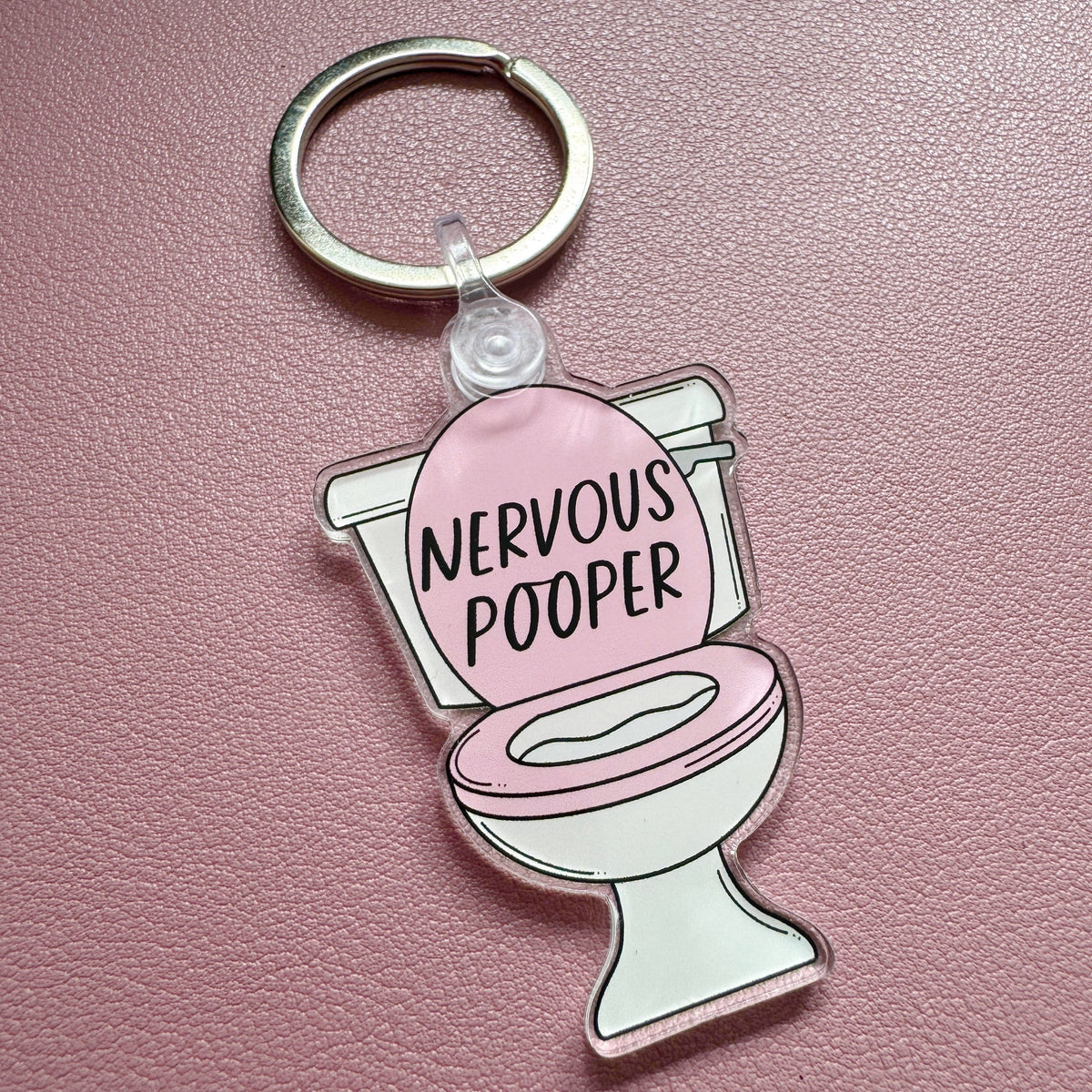 Nervous Pooper Keychain