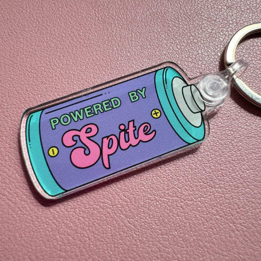 Powered by Spite Keychain