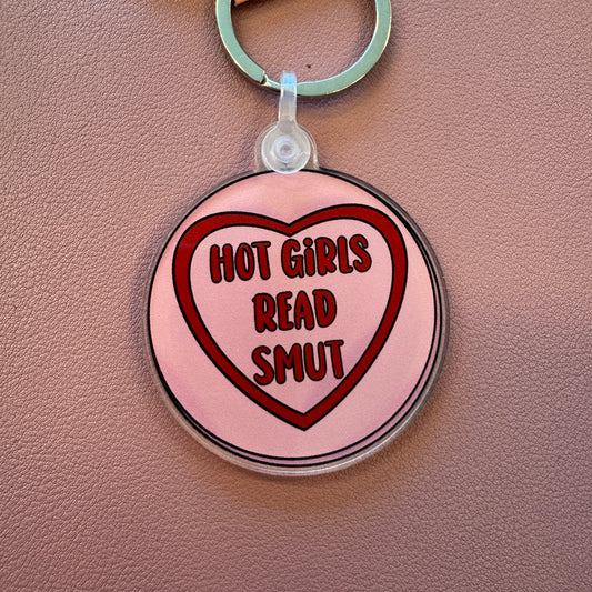 Hot Girls Read Smut Keychain