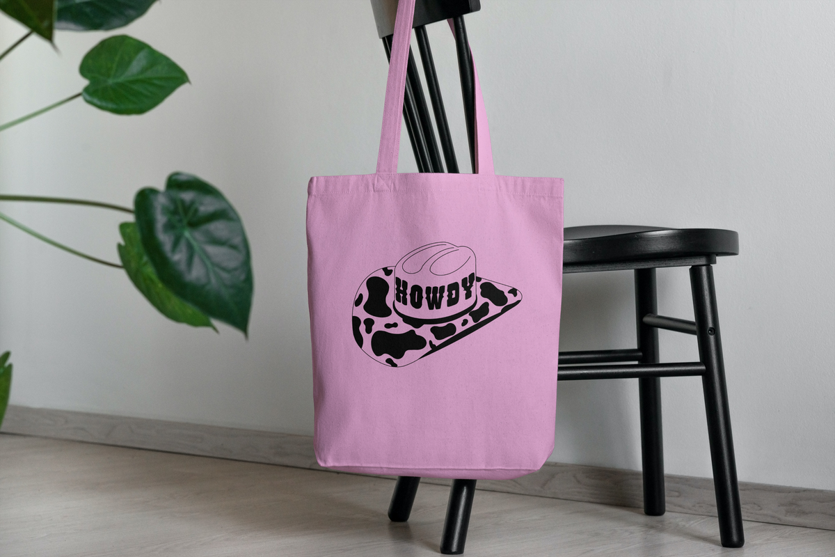 Howdy Cowgirl Hat Tote Bag