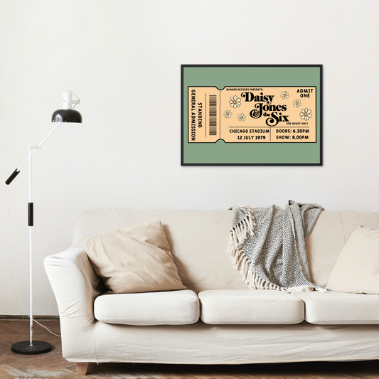 Daisy Jones & The Six Concert Ticket Print