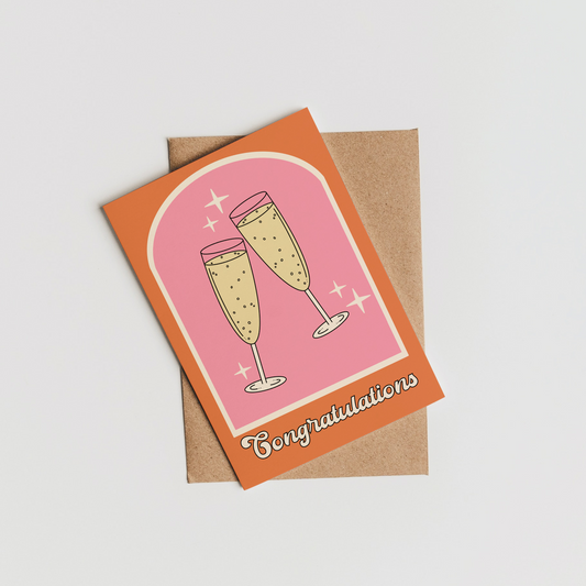 Congratulations Champagne Greeting Card