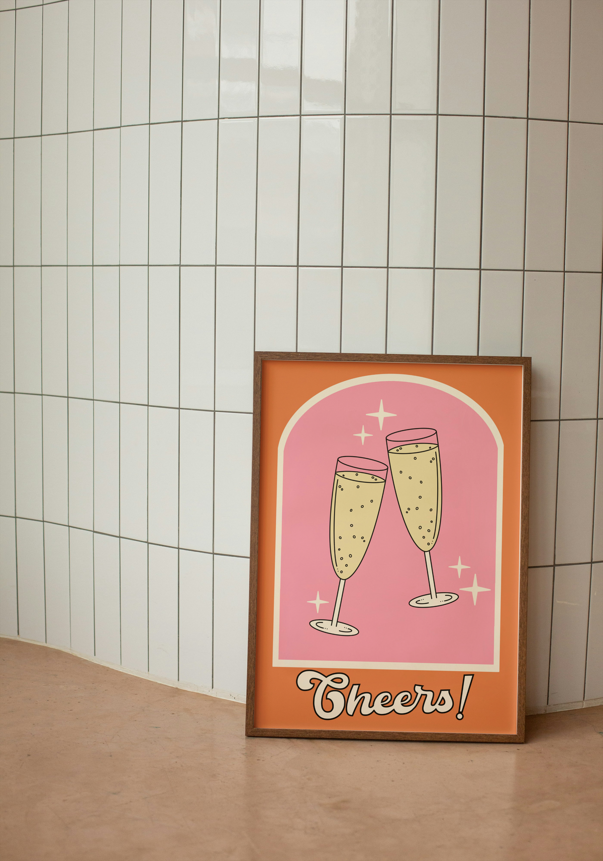 Cheers Champagne Glasses Print